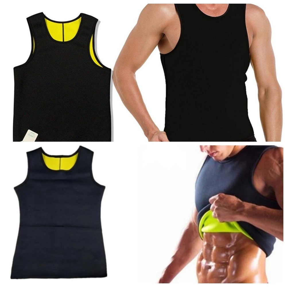 Lanfei Neoprene Sauna Shaper Men's Work Out Tank - Picture 4 of 4